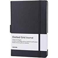 Dotted Journal-Cuaderno Punteado - Lemome A5 Cuaderno de Tapa Dura - Papel Grueso Premium - Página Dividers Gifts- Negro